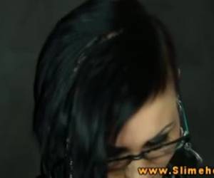 Watch this free porn movie kinky porn model with black hair and glasses is riding a fake dick until she cums and enjoy hot free adult porn streaming video. 